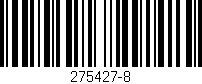Código de barras (EAN, GTIN, SKU, ISBN): '275427-8'