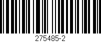 Código de barras (EAN, GTIN, SKU, ISBN): '275485-2'