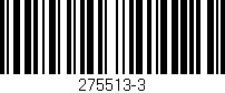 Código de barras (EAN, GTIN, SKU, ISBN): '275513-3'