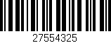 Código de barras (EAN, GTIN, SKU, ISBN): '27554325'