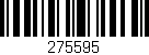 Código de barras (EAN, GTIN, SKU, ISBN): '275595'