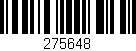 Código de barras (EAN, GTIN, SKU, ISBN): '275648'