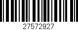 Código de barras (EAN, GTIN, SKU, ISBN): '27572927'