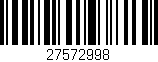 Código de barras (EAN, GTIN, SKU, ISBN): '27572998'