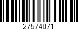 Código de barras (EAN, GTIN, SKU, ISBN): '27574071'