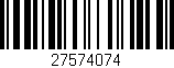 Código de barras (EAN, GTIN, SKU, ISBN): '27574074'