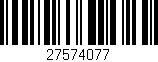 Código de barras (EAN, GTIN, SKU, ISBN): '27574077'
