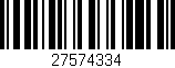 Código de barras (EAN, GTIN, SKU, ISBN): '27574334'