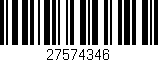 Código de barras (EAN, GTIN, SKU, ISBN): '27574346'