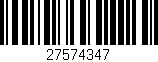 Código de barras (EAN, GTIN, SKU, ISBN): '27574347'