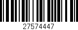 Código de barras (EAN, GTIN, SKU, ISBN): '27574447'