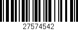 Código de barras (EAN, GTIN, SKU, ISBN): '27574542'