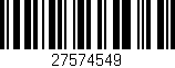 Código de barras (EAN, GTIN, SKU, ISBN): '27574549'