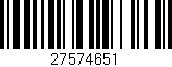 Código de barras (EAN, GTIN, SKU, ISBN): '27574651'