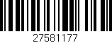 Código de barras (EAN, GTIN, SKU, ISBN): '27581177'