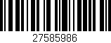 Código de barras (EAN, GTIN, SKU, ISBN): '27585986'