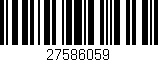 Código de barras (EAN, GTIN, SKU, ISBN): '27586059'