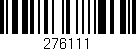 Código de barras (EAN, GTIN, SKU, ISBN): '276111'