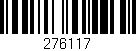 Código de barras (EAN, GTIN, SKU, ISBN): '276117'