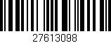 Código de barras (EAN, GTIN, SKU, ISBN): '27613098'