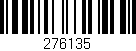 Código de barras (EAN, GTIN, SKU, ISBN): '276135'
