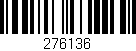 Código de barras (EAN, GTIN, SKU, ISBN): '276136'