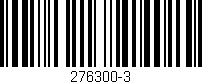 Código de barras (EAN, GTIN, SKU, ISBN): '276300-3'