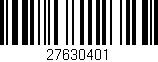 Código de barras (EAN, GTIN, SKU, ISBN): '27630401'