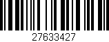Código de barras (EAN, GTIN, SKU, ISBN): '27633427'