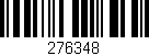 Código de barras (EAN, GTIN, SKU, ISBN): '276348'