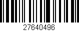 Código de barras (EAN, GTIN, SKU, ISBN): '27640496'