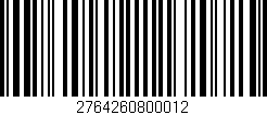 Código de barras (EAN, GTIN, SKU, ISBN): '2764260800012'