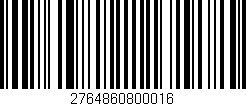Código de barras (EAN, GTIN, SKU, ISBN): '2764860800016'