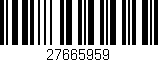 Código de barras (EAN, GTIN, SKU, ISBN): '27665959'