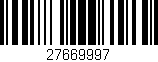 Código de barras (EAN, GTIN, SKU, ISBN): '27669997'