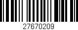 Código de barras (EAN, GTIN, SKU, ISBN): '27670209'