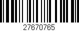 Código de barras (EAN, GTIN, SKU, ISBN): '27670765'
