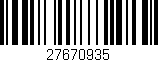 Código de barras (EAN, GTIN, SKU, ISBN): '27670935'