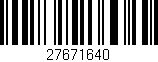 Código de barras (EAN, GTIN, SKU, ISBN): '27671640'
