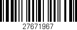 Código de barras (EAN, GTIN, SKU, ISBN): '27671967'