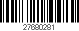 Código de barras (EAN, GTIN, SKU, ISBN): '27680281'