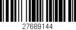 Código de barras (EAN, GTIN, SKU, ISBN): '27689144'
