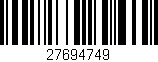 Código de barras (EAN, GTIN, SKU, ISBN): '27694749'