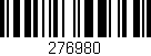Código de barras (EAN, GTIN, SKU, ISBN): '276980'