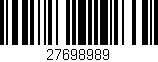 Código de barras (EAN, GTIN, SKU, ISBN): '27698989'