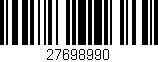Código de barras (EAN, GTIN, SKU, ISBN): '27698990'