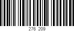 Código de barras (EAN, GTIN, SKU, ISBN): '276/209'