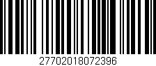 Código de barras (EAN, GTIN, SKU, ISBN): '27702018072396'