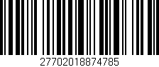 Código de barras (EAN, GTIN, SKU, ISBN): '27702018874785'