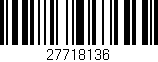 Código de barras (EAN, GTIN, SKU, ISBN): '27718136'